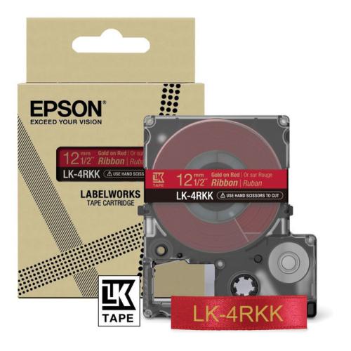 Epson etiketten rood / goud (C53S654033 / LK4RKK)