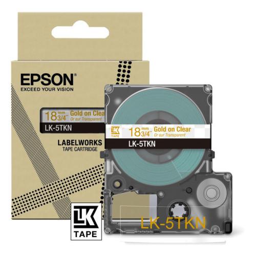 Epson etiketten transparant/goud (C53S672097 / LK5TKN)