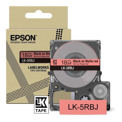 Epson etiketten zwart / rood (C53S672072 / LK5RBJ)