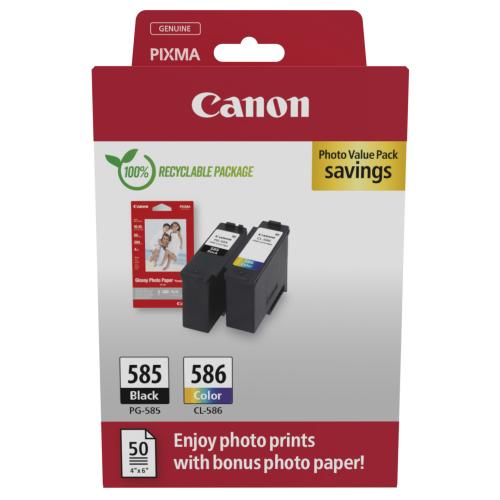 Canon Cartridge / fotopapier zwart / kleur (6205C004 / PG585CL586) (Dual-Pack, multipack)
