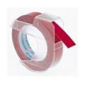 Dymo Reliëfband wit op rood (S0898150), 9mm